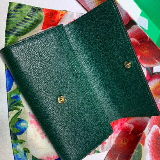 Replica Portafoglio Zumi continental in pelle granulosa 573612 verde