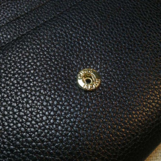 Replica Portafoglio Zumi Continental in pelle granulosa 573612 nero