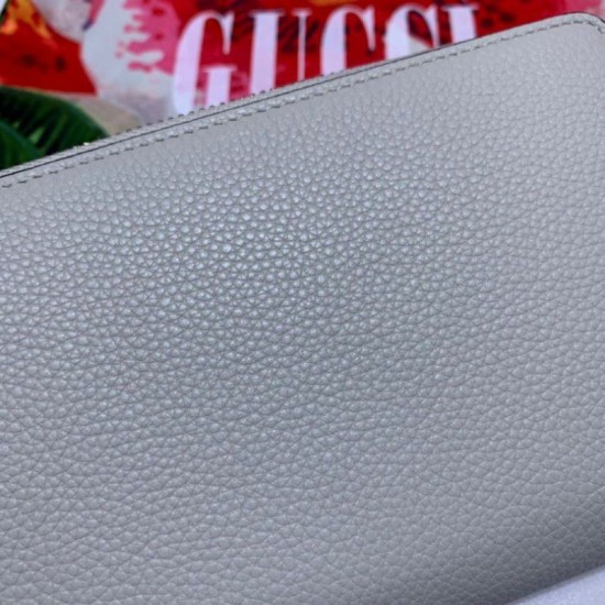 Replica Portafoglio Zumi in pelle granulosa con cerniera 570661 bianco