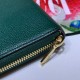 Replica Portafoglio Zumi in pelle granulosa con cerniera 570661 verde