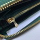 Replica Portafoglio Zumi in pelle granulosa con cerniera 570661 verde
