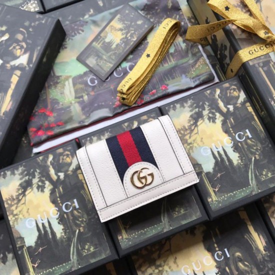 Replica Ophidia GG Card Case 523155 Bianco