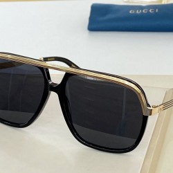 Replica Occhiali da sole quadrati GG0200S glod / Nero