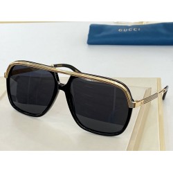 Replica Occhiali da sole quadrati GG0200S glod / Nero