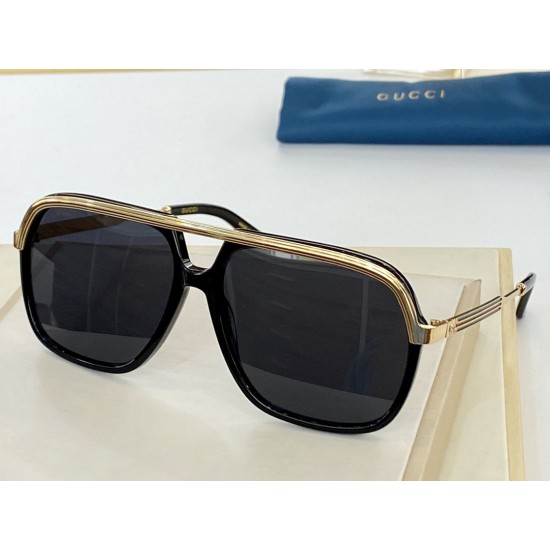 Replica Occhiali da sole quadrati GG0200S glod / Nero