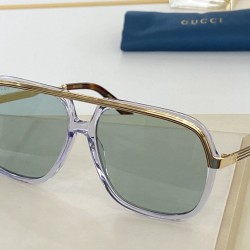 Replica GG0200S Occhiali da sole quadrati Glod / Blu