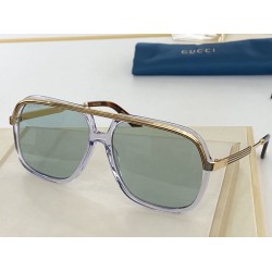 Replica GG0200S Occhiali da sole quadrati Glod / Blu