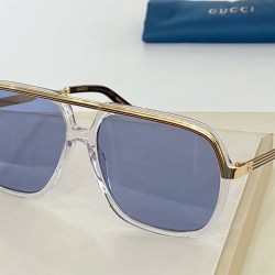 Replica Occhiali da sole quadrati GG0200S oro / grigio