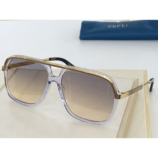 Replica GG0200S Occhiali da sole quadrati Glod / Brown