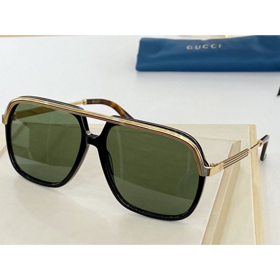 Replica GG0200S Occhiali da sole quadrati Glod / Brown