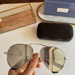 Replica GG0223S occhiali da sole argento / marrone