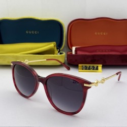 Replica GG0757 Round Frame Sunglass Red