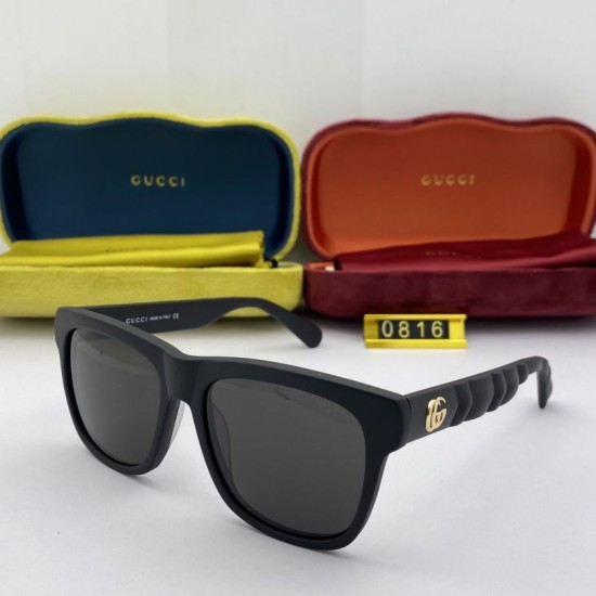Replica Occhiali da sole rotondi GG0816 Nero