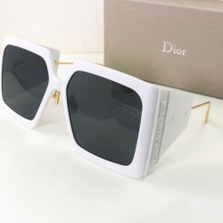 Replica Occhiali da sole quadrati Dior Diorsolar S1u avorio bianchi
