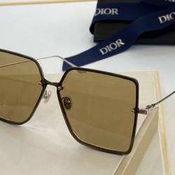 Replica Occhiali da sole quadrati sfumati Dior Marroni