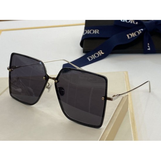 Replica Occhiali da sole quadrati sfumati Dior Nero