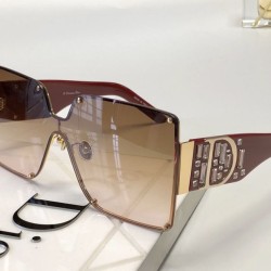 Replica Occhiali da sole quadrati Dior Paeng Coffee