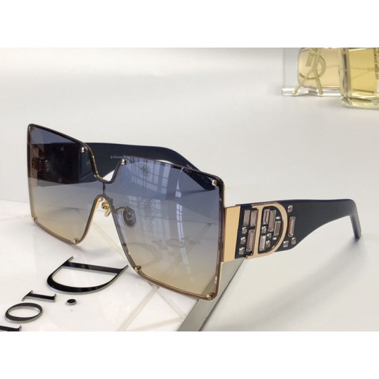 Replica Occhiali da sole quadrati Dior Paeng Blu