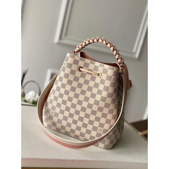 Replica NeoNoe MM con manico intrecciato Damier Azur N40344