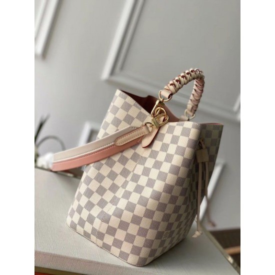 Replica NeoNoe MM con manico intrecciato Damier Azur N40344