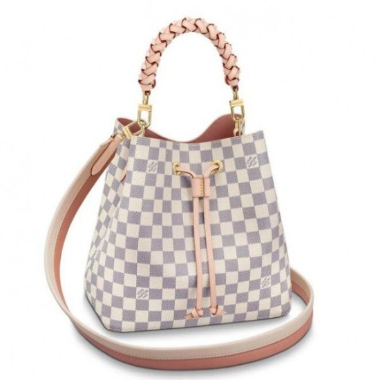 Replica NeoNoe MM con manico intrecciato Damier Azur N40344