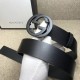 Replica Cintura in pelle con fibbia G doppia incisione 368186