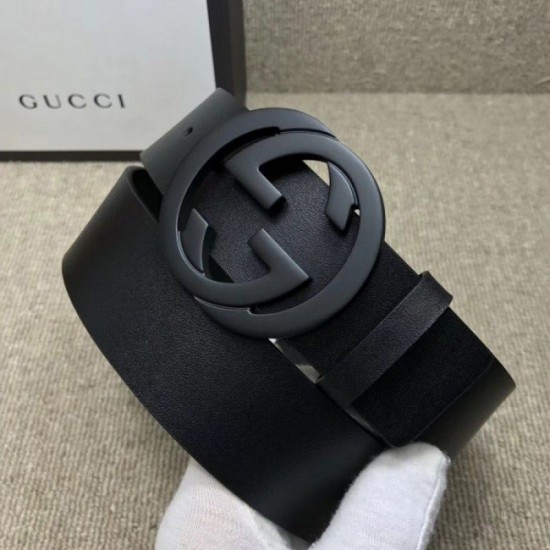 Replica Cintura in pelle con fibbia G doppia incisione 368186