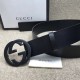 Replica Cintura in pelle con fibbia G doppia incisione 368186