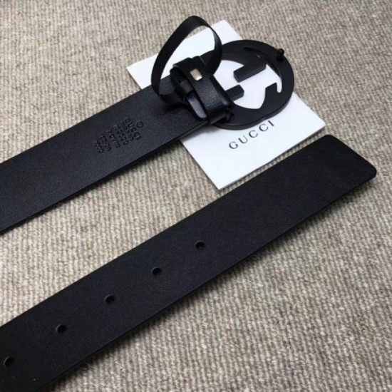 Replica Cintura in pelle con fibbia G doppia incisione 368186