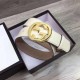 Replica Cintura in pelle Signature bianca 370543
