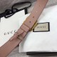 Replica Cintura in pelle con fibbia Double G rosa 400593