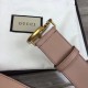 Replica Cintura in pelle con fibbia Double G rosa 400593