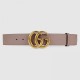 Replica Cintura in pelle con fibbia Double G rosa 400593