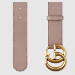 Replica Cintura in pelle con fibbia Double G rosa 400593