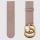 Replica Cintura in pelle con fibbia Double G rosa 400593