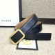 Replica Cintura in pelle Signature nera 403941