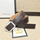 Replica Cintura in pelle Signature marrone 403941