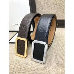 Replica Cintura in pelle Signature marrone 403941