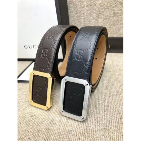 Replica Cintura in pelle Signature marrone 403941