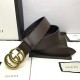Replica Cintura in pelle con fibbia Double G marrone 406831