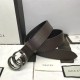 Replica Cintura in pelle con fibbia Double G marrone 406831