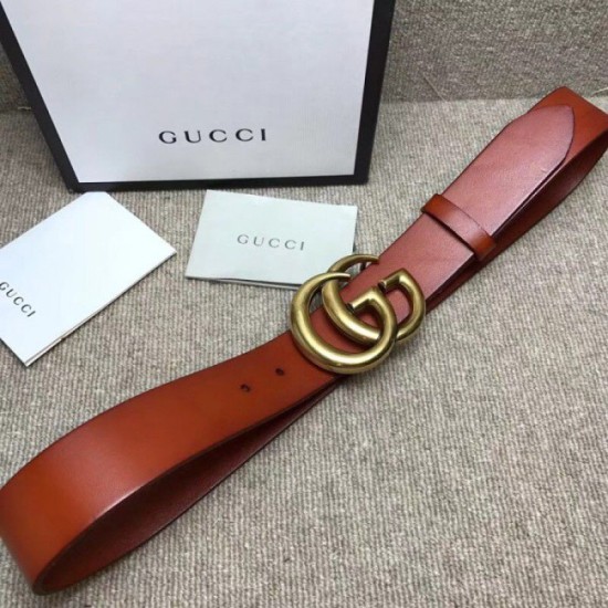 Replica Cintura in pelle con fibbia doppia G in pelle 406831