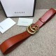 Replica Cintura in pelle con fibbia doppia G in pelle 406831
