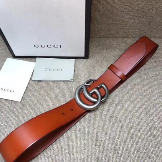 Replica Cintura in pelle con fibbia doppia G in pelle 406831