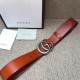 Replica Cintura in pelle con fibbia doppia G in pelle 406831