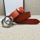 Replica Cintura in pelle con fibbia doppia G in pelle 406831