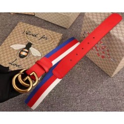 Replica Cintura Sylvie Web con fibbia doppia G rossa 409416