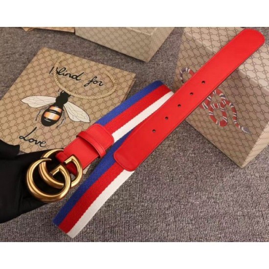 Replica Cintura Sylvie Web con fibbia doppia G rossa 409416