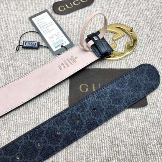 Replica Cintura GG Supreme con fibbia G nera 411924