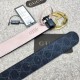 Replica Cintura GG Supreme con fibbia G nera 411924